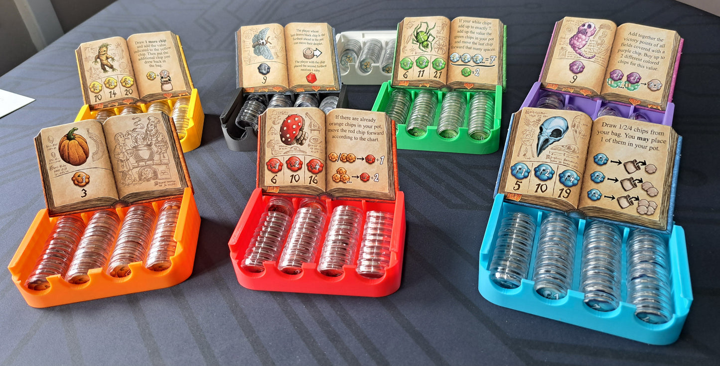 Quacks of Quedlinburg 3D Printed Deluxe Upgrade Trays